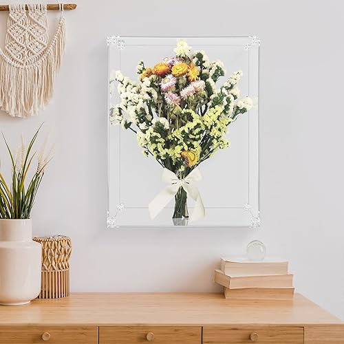 Miniatura 7 de Caja de sombra acrílica de 11 x 14 pulgadas, caja de sombra grande de 2.5 pulgadas de profundidad, caja de memoria transparente para ramo de boda,