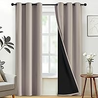 Vista 127 de SimpleHome - Cortinas opacas 100% para recámara, cortinas de ventana con ojales beige, con aislamiento térmico, cortinas de oscurecimiento