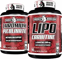 Kit 1x L-Carnitina 1500mg Por Dose Ultra Concentrado Puro 90 Cápsulas L-Tartarato Suplemento Carnitine + 1x Picolinato de Cromo Controle de Apetite 60 Cápsulas 35mcg 100% Puro Auxilia Metabolismo