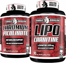 Kit 1x L-Carnitina 1500mg Por Dose Ultra Concentrado Puro 90 Cápsulas L-Tartarato Suplemento Carnitine + 1x Picolinato de Cromo Controle de Apetite 60 Cápsulas 35mcg 100% Puro Auxilia Metabolismo