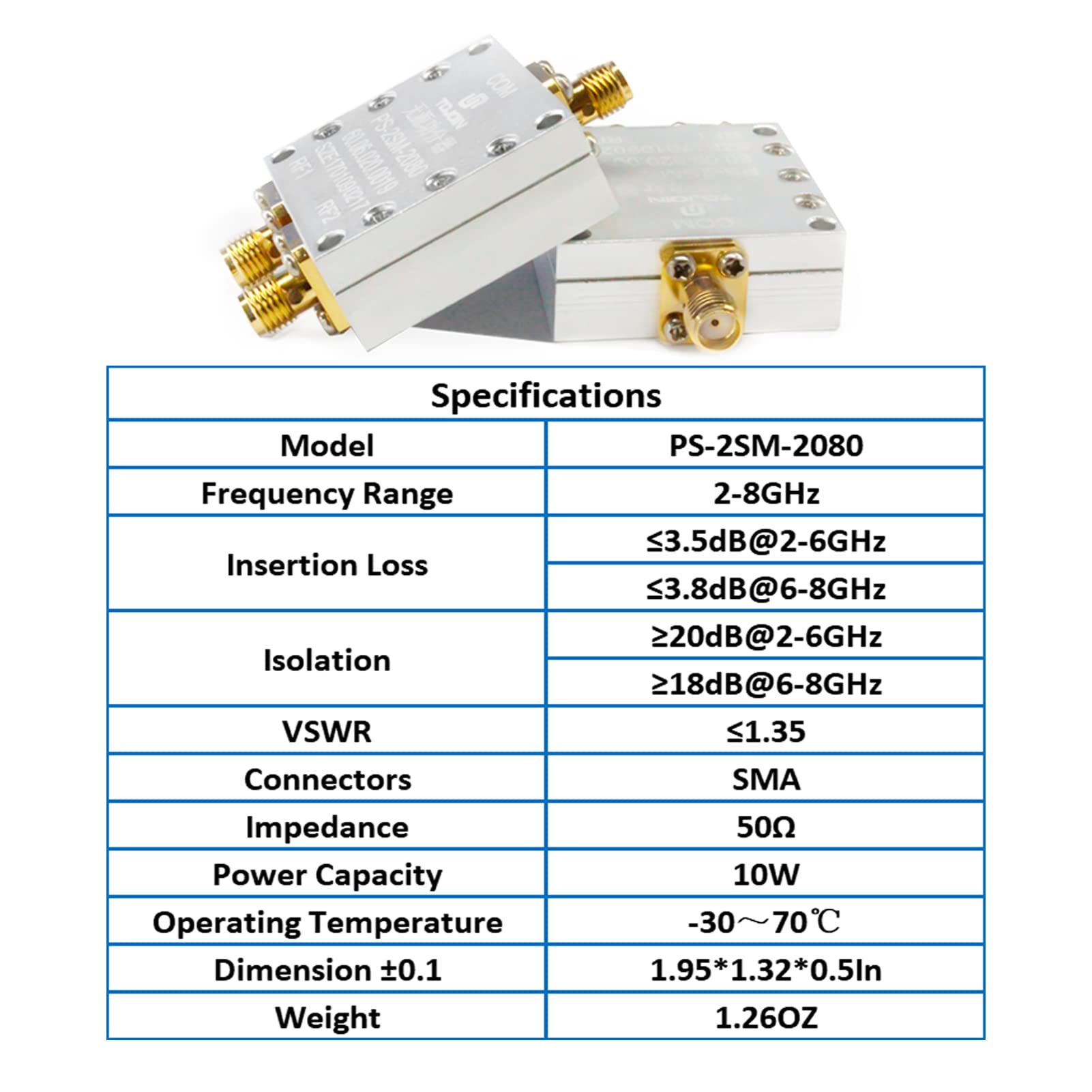 TOJOIN Divisor/Divisor de Potencia Pasivo de 2/4/8/12 vías, Conectores SMA/N Divisor de Cable Coaxial para Mediciones RF/Microondas Accesorios Divisor Coaxial, Sistema de Antena