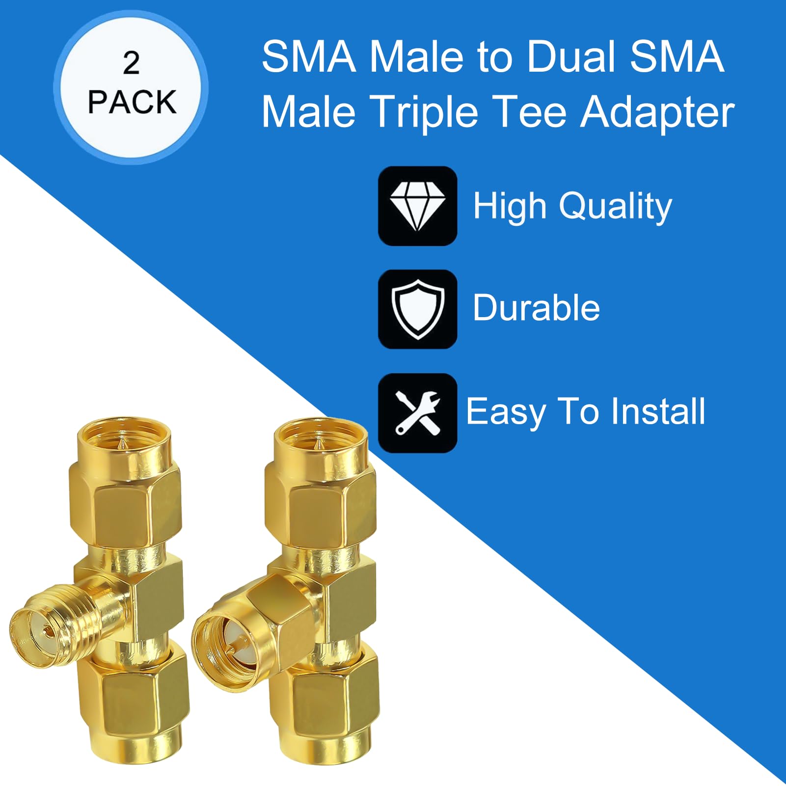 Adaptador Coaxial Tipo F 2 Uds Conector Coaxial RF Tipo F Macho Hembra A Conector Hembra Triple 3 En 1 Conector De TV Adaptador De Antena Tipo T Para TV - AliExprs Cable Antena Tv