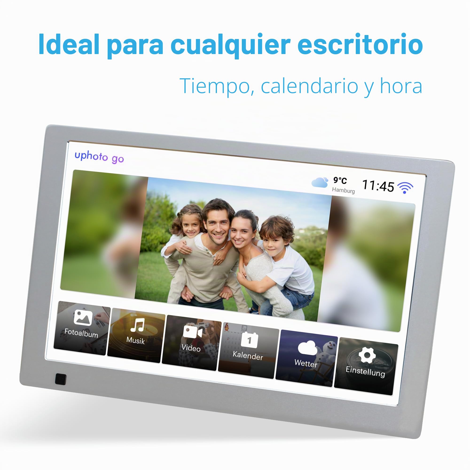 XORO CPF 10B1 - Marco de Fotos Digital con Pantalla táctil, WiFi, Lector de Tarjetas SD, USB, Sensor de Movimiento, resolución de 1280 x 800, Formato 16:10, Control de aplicación