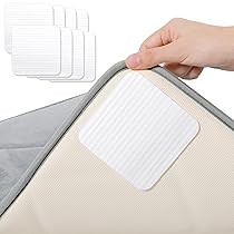 Cozary Antiscivolo per Tappeti 10 X 10 cm, Lavabile Tappeto Antiscivolo, Tappetino Antiscivolo Incisibile, Sottotappeto Antiscivolo – 8 Pezzi