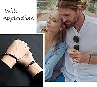 Vista 5 de Crafans Cuentas de piedras preciosas de vidrio natural, kit de fabricación de pulseras con temática de constelación, cuentas de piedra natural