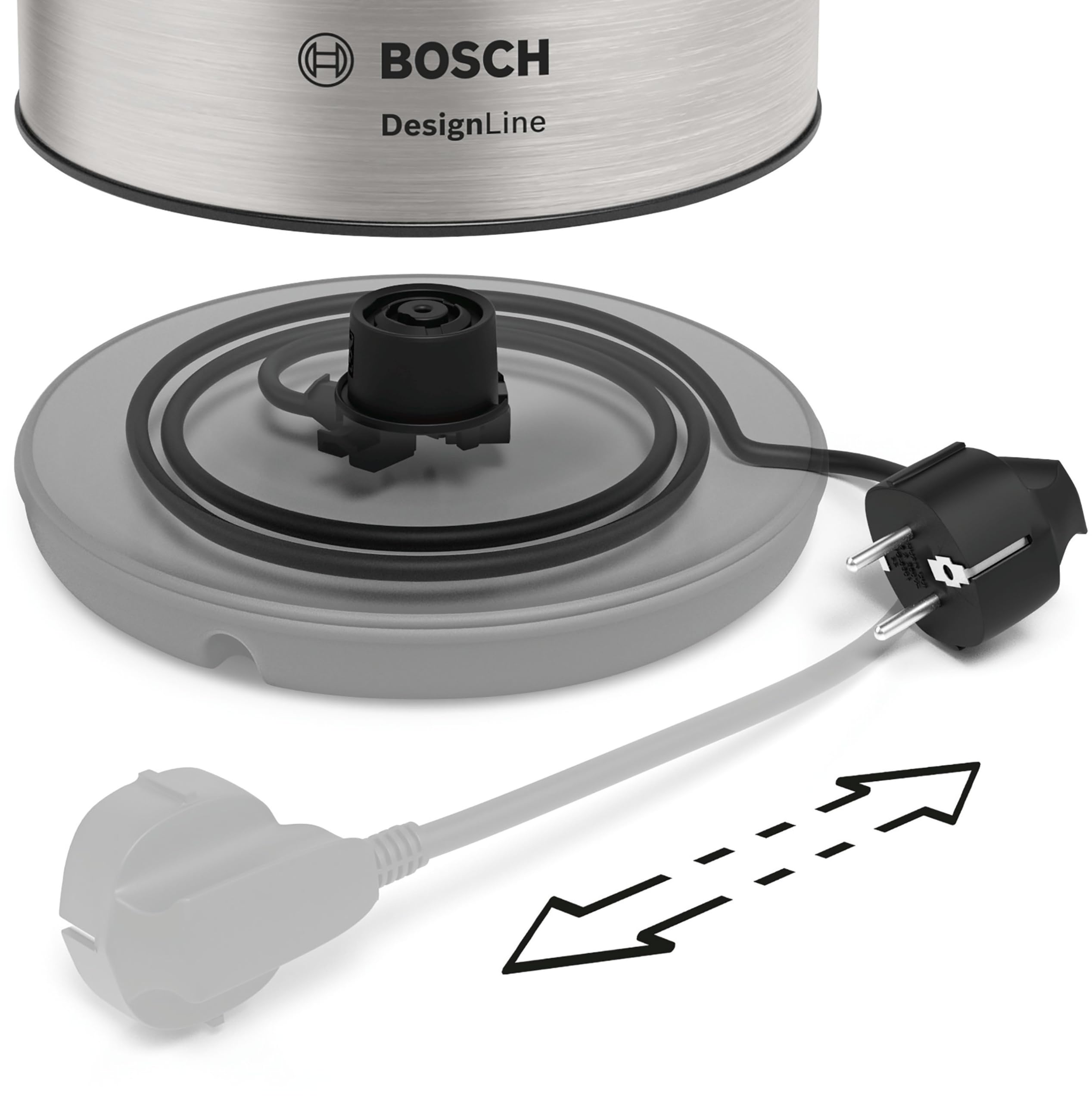 Bosch - Hervidor Styline, 4 temperaturas, Función KeepWarm, Blanco, TWK8611P