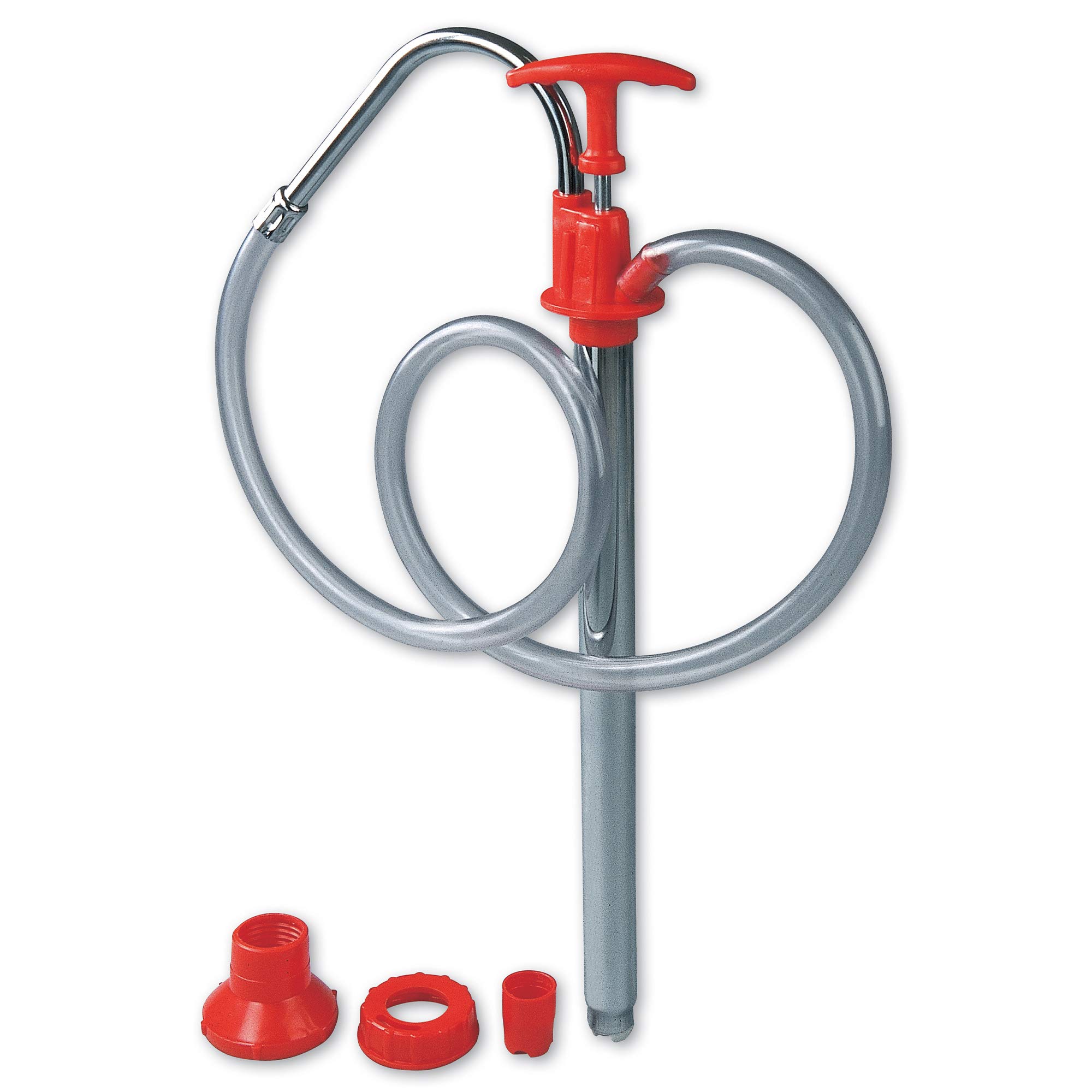 GROZ Ezee Flow Upstroke Pump with Interchangeable Bung Adaptors| Pump for Gear Oil, Engine Oil, Diesel etc. |Flow Rate:1 Litre /15 Strokes| 50 Litre Diesel Pump| EZF/8