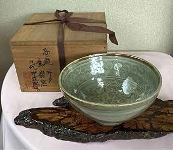 Amazon.co.jp: 高麗 鳥嶺窯申正煕高麗茶碗 栞共布 共箱茶道具