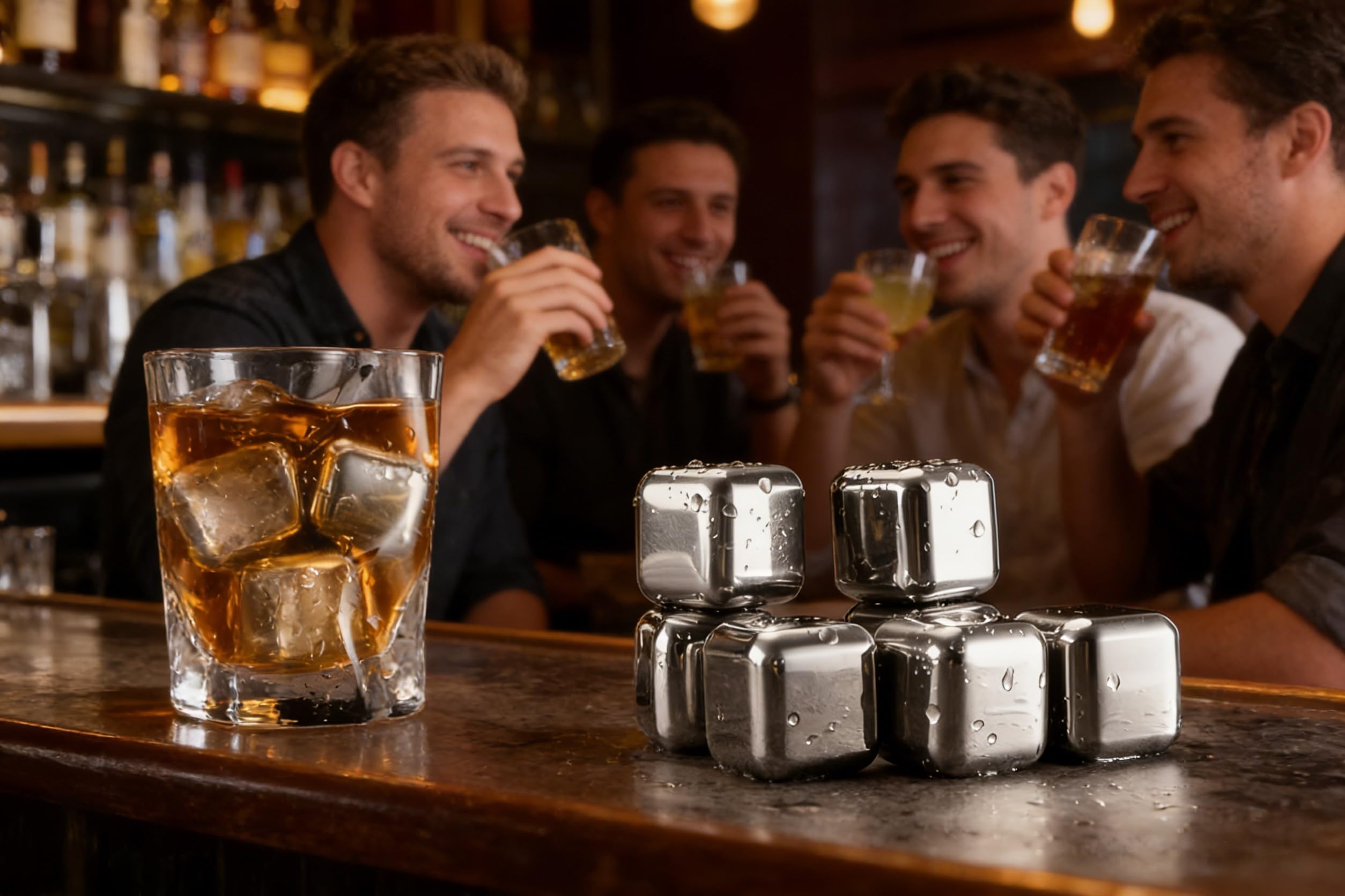 Cooling Cubes, 4-Piece Stainless Steel Chilling Stones for Whiskey — Amazon image 9