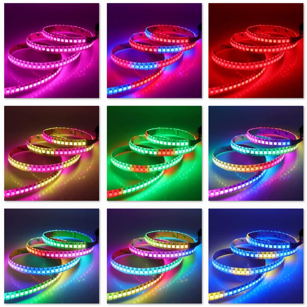 XUNATA Addressable LED Strip Rope Lights Pixel SK6812 Mini 3535 144LEDs/m(1M, Non-Waterproof IP21)