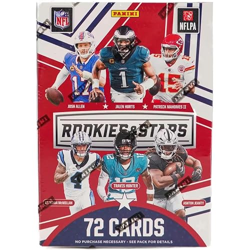 2025 Panini Rookies & Stars Football 6-Pack Hobby Blaster Trading Card Box (1 Autograph or Memorabilia Card Per Box)