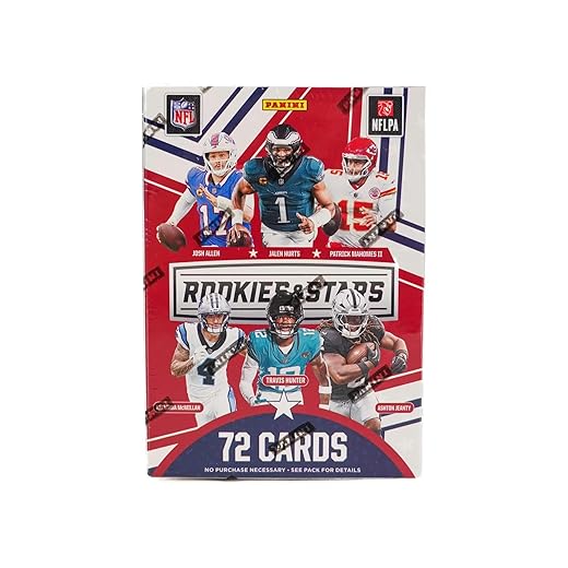 2025 Panini Rookies & Stars Football 6-Pack Hobby Blaster Trading Card Box (1 Autograph or Memorabilia Card Per Box)