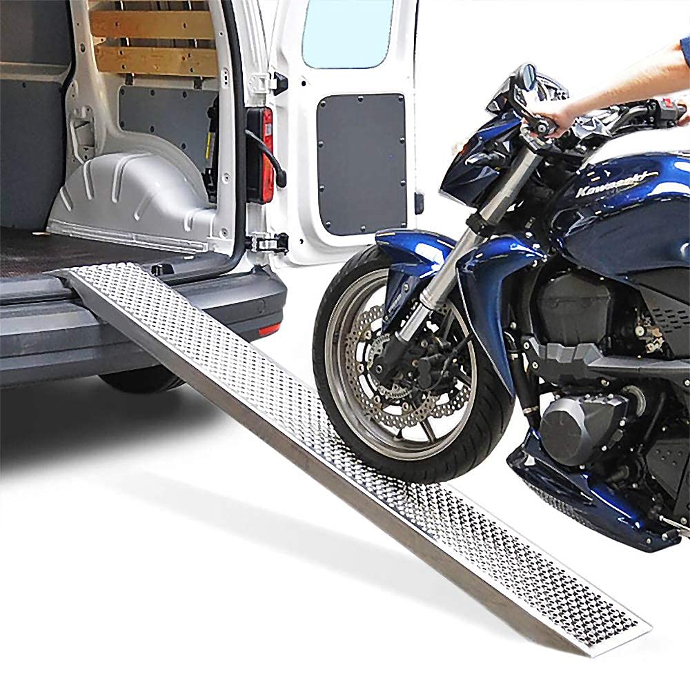 LZQ 2 x rampa najazdowa o maks. obciążeniu 400 kg (zestaw), stal ocynkowana, antypoślizgowa powierzchnia - szyna najazdowa - rampa do przyczepy - do motocykla, quada, samochodów osobowych