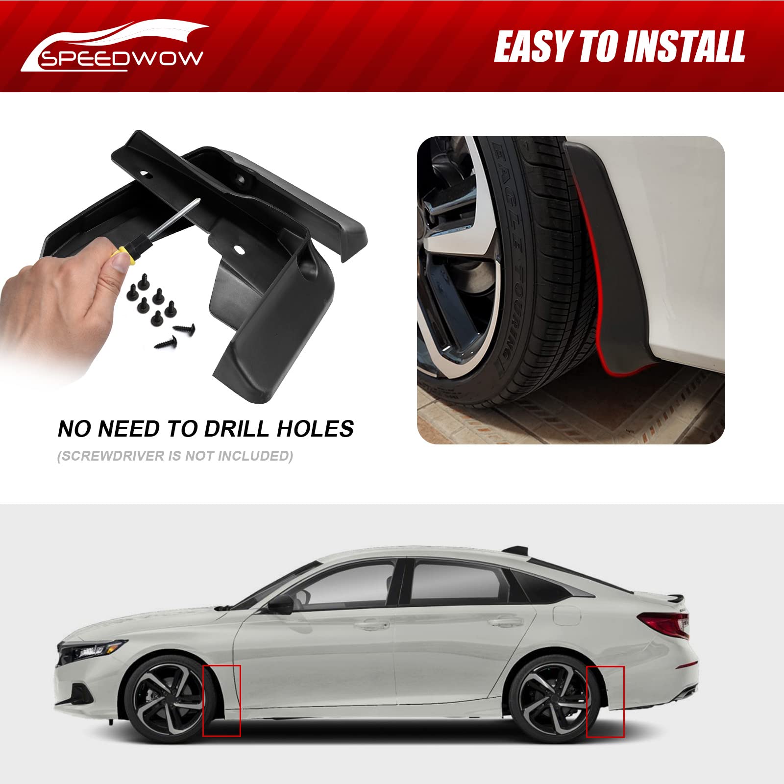 Para Honda Accord 9th 9 Gen 2013 2014 2015 2016 2017 Guardabarros Protector Contra Salpicaduras Ruedas Delanteras Traseras Guardabarros Accorios Acampanados - AliExprs