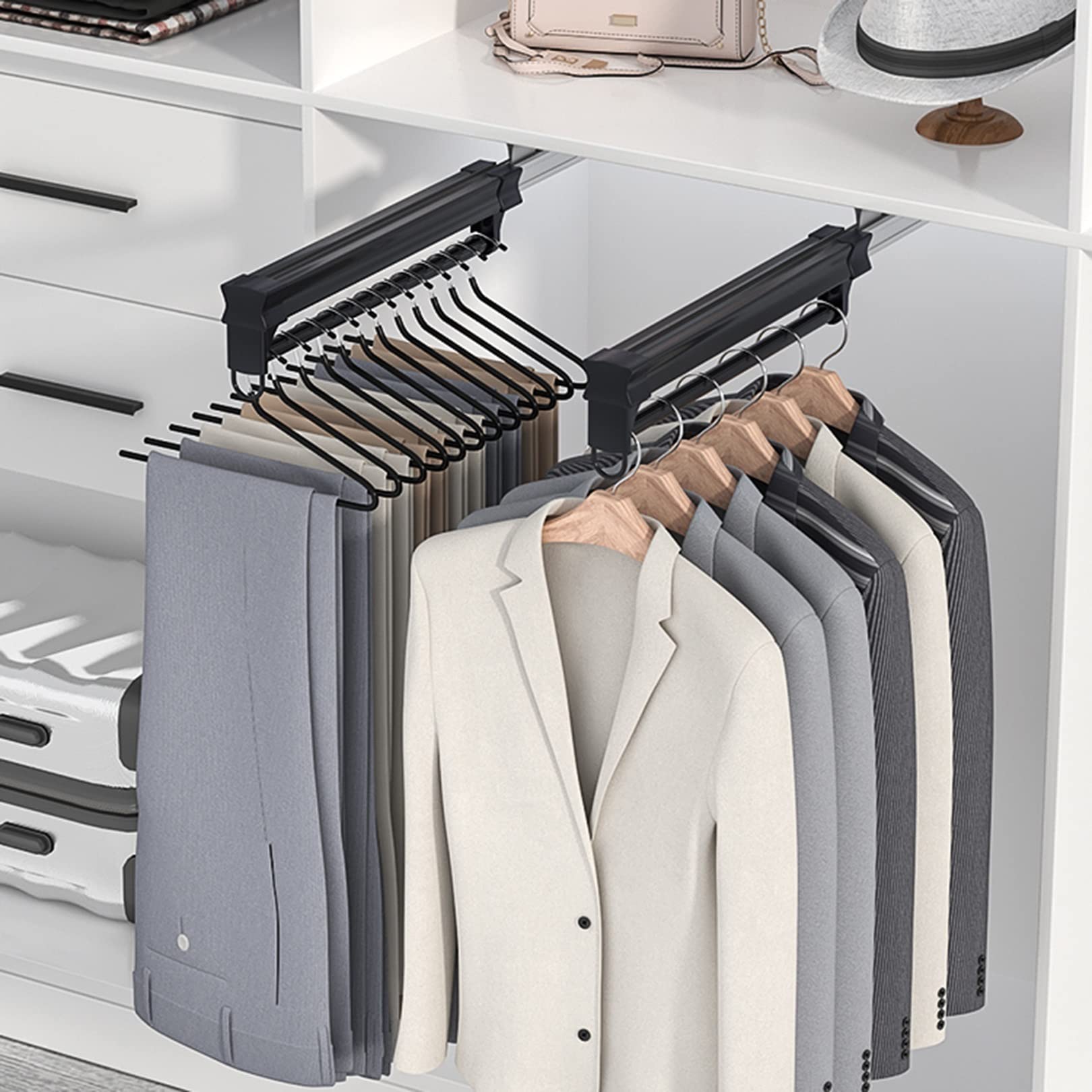 Tringles de placard extensibles pour un rangement optimal de votre chambre