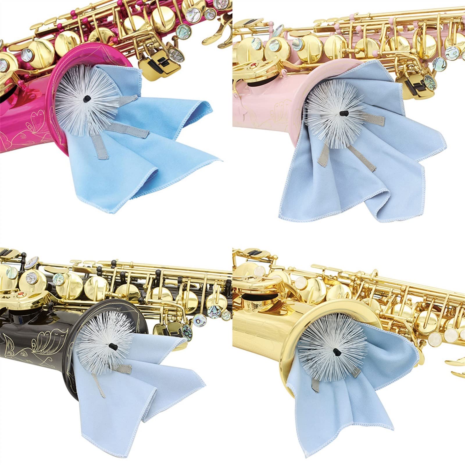 Sassofono Contralto in MIB Strumento A Fiato in Ottone Placcato Argento E Sax Piatto con Custodia Sassofono principiante (Color : Silver1)
