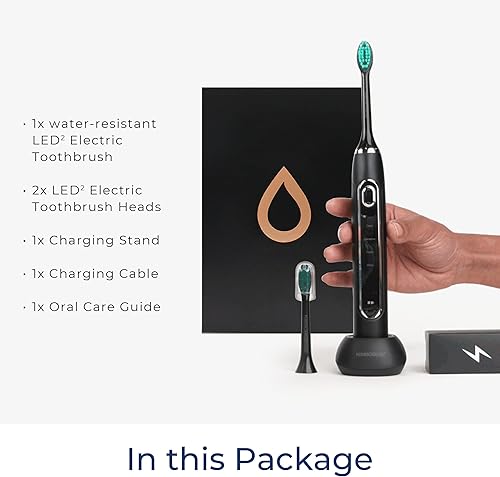 Miniatura 7 de PerioSciences - Cepillo de dientes eléctrico LED - Cepillo de dientes sónico recargable de 4 modos de cepillo para cuidado bucal con terapia de luz
