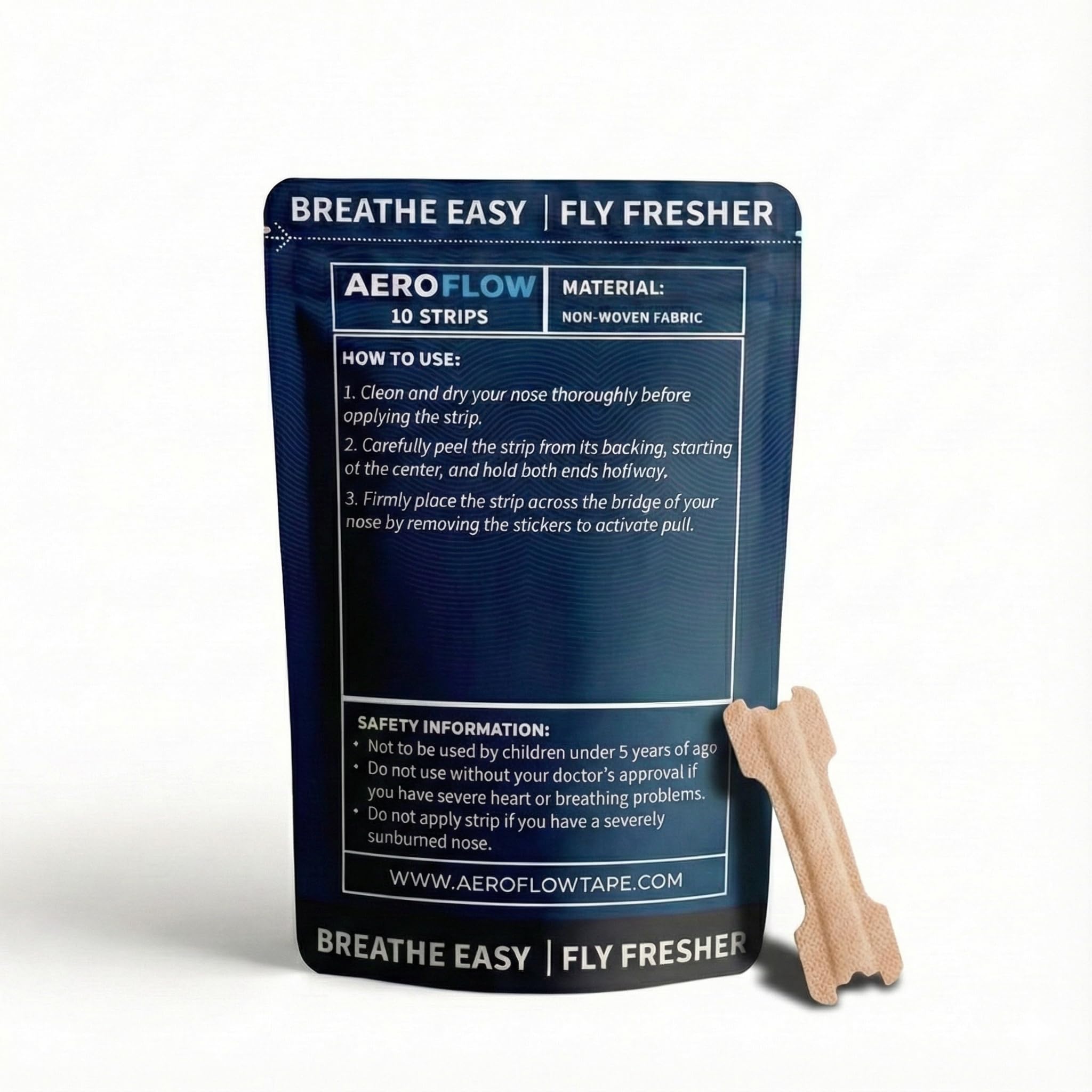 AeroFlow Premium Nasal Strips | Reduces Snoring, Improves Sleep & Sports Performance | Extra Strong Lift for Pure Air Flow | Hypoallergenic Tape, Sweat-Resistant | 10 Strips — Amazon image 9