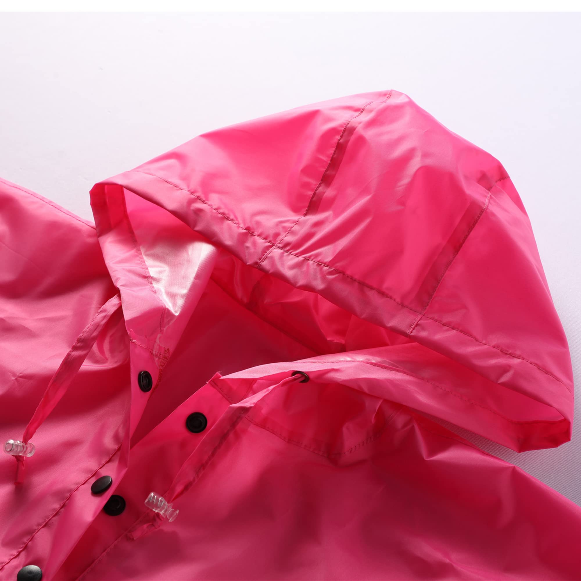 QIKADO Poncho Antipioggia Bambino, Poncho Pioggia Bambina con Cappuccio e Bottoni Portatile