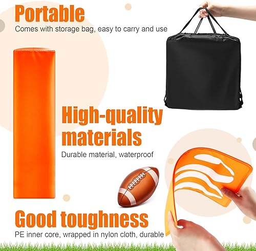 Miniatura 3 de Libima Juego de 16 piezas de marcadores de yarda de fútbol incluye 11 marcadores de línea de yarda de campo de fútbol de alta visibilidad, 4 pilonas