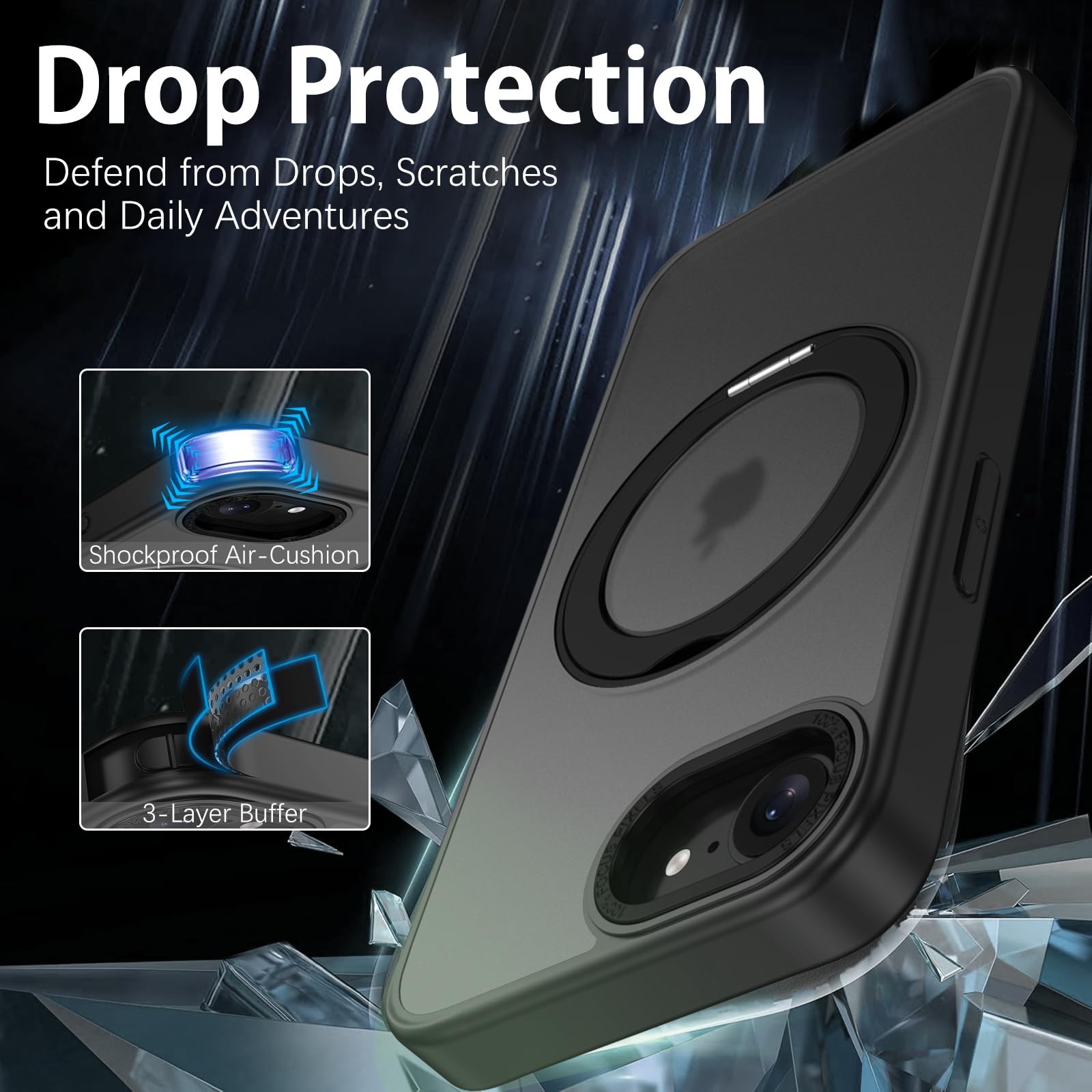 DOMAVER iPhone 16E/iPhone SE 4 2025 Case Supports Wireless Charging