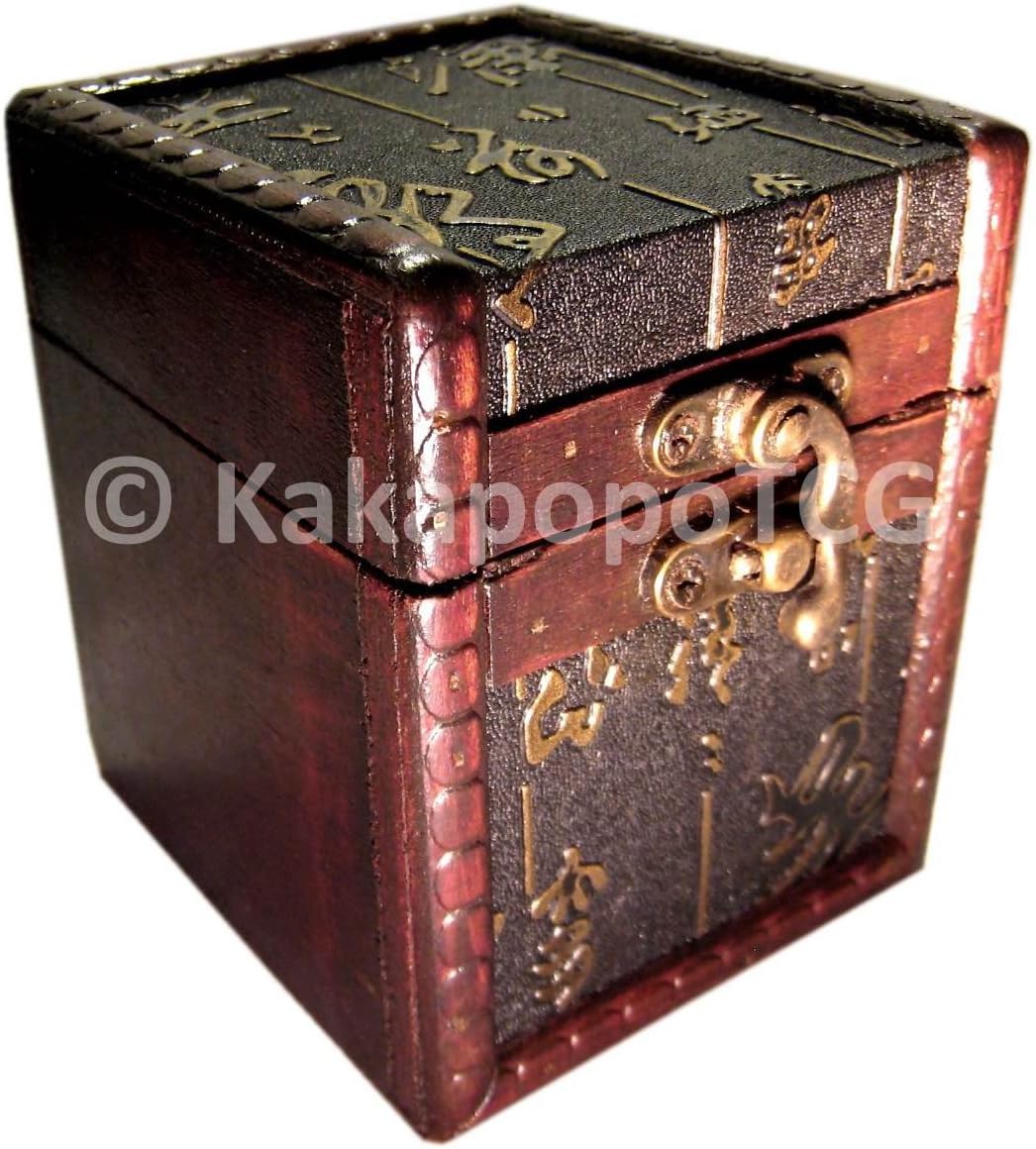 S01-AS Wood Single Deck Box Case for Deck Protector Storage Trading Cards TCG Ultra Pro Sleeve MTG Magic The Gathering Pokemon YGO Yugioh Wow Vanguard Lord of The Rings Star Wars EDH Commander