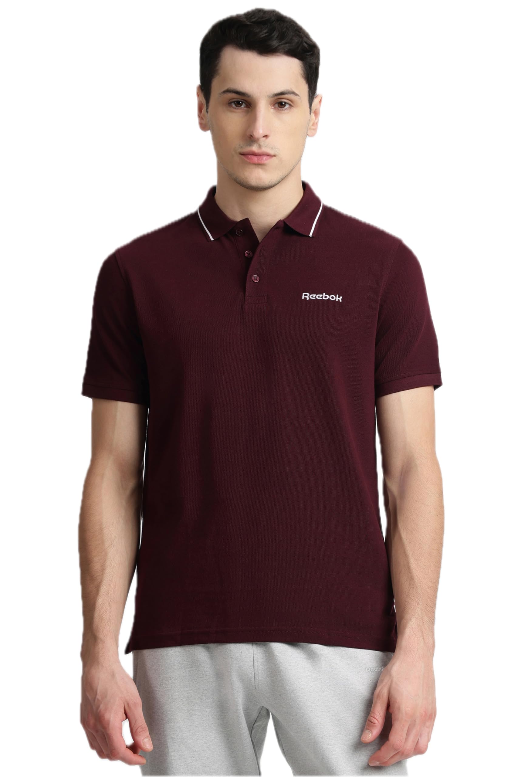 Reebok Men's Essential Cotton Polo Shirt - Classic Short Sleeve Polo for Smart Casual Everyday Wear-image-19