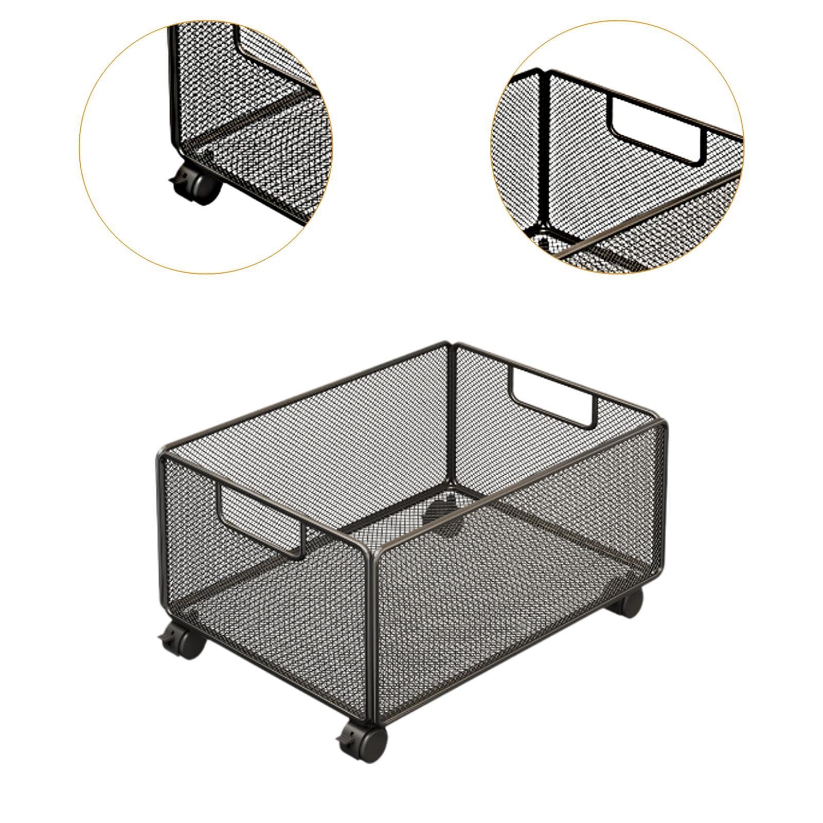 Carrello Portaoggetti sotto Scrivania Scaffale Organizzatore Documenti Libreria Mobile Ruote Facile da Spostare Adatto per Uffic, L