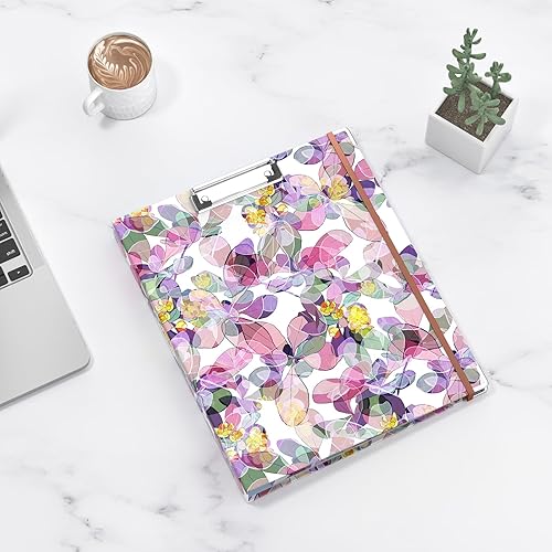 Miniatura 7 de Carpeta de 3 anillos, carpeta de anillos redondos de 1 pulgada con portapapeles, pestañas divisoras, fundas de PVC con cremallera y planificadores