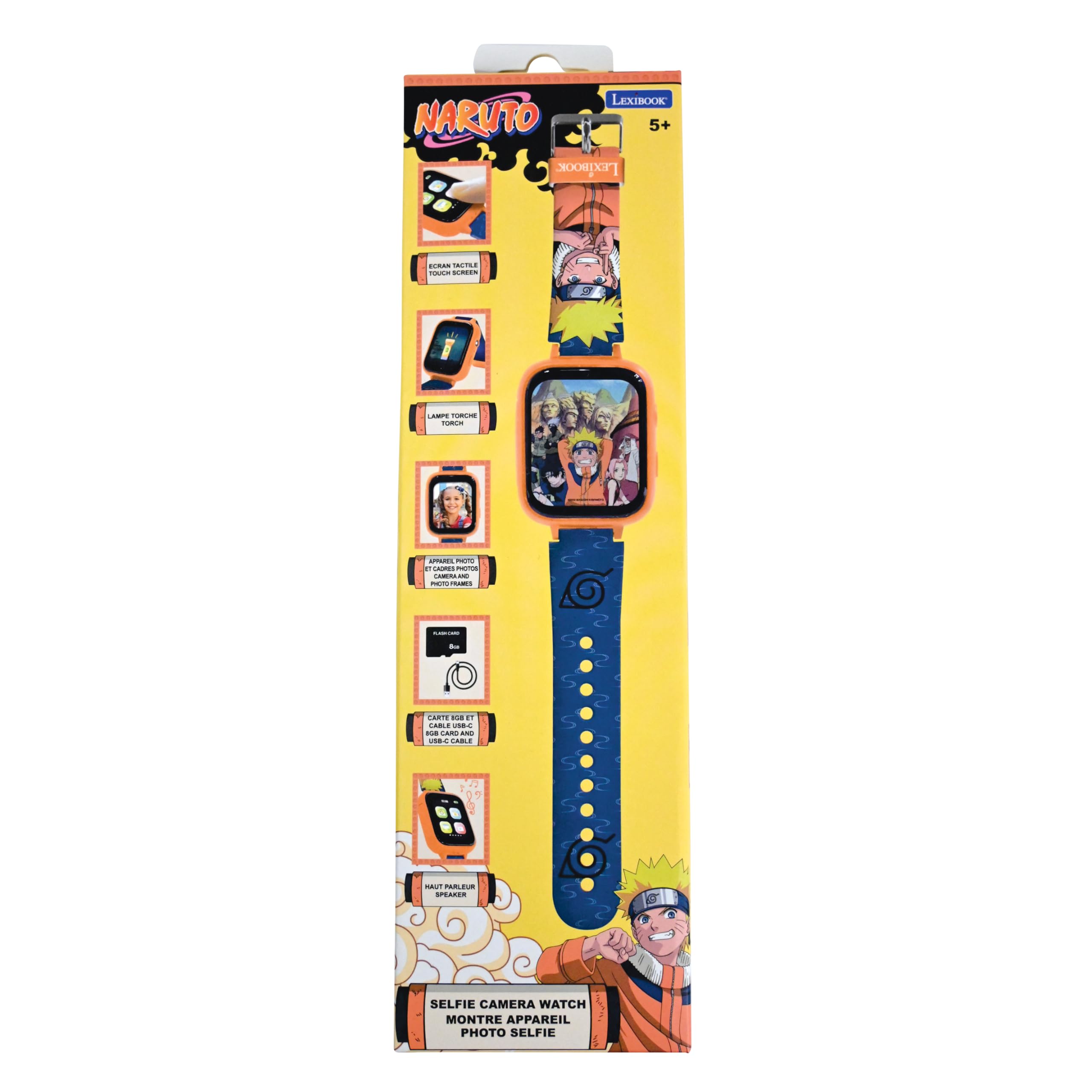 LEXIBOOK, Naruto, Selfie Camera Watch, HD Touch Screen, 720p Camera, MP3 Player, Built-in Speaker, Dictaphone, Pedometer - Image 4