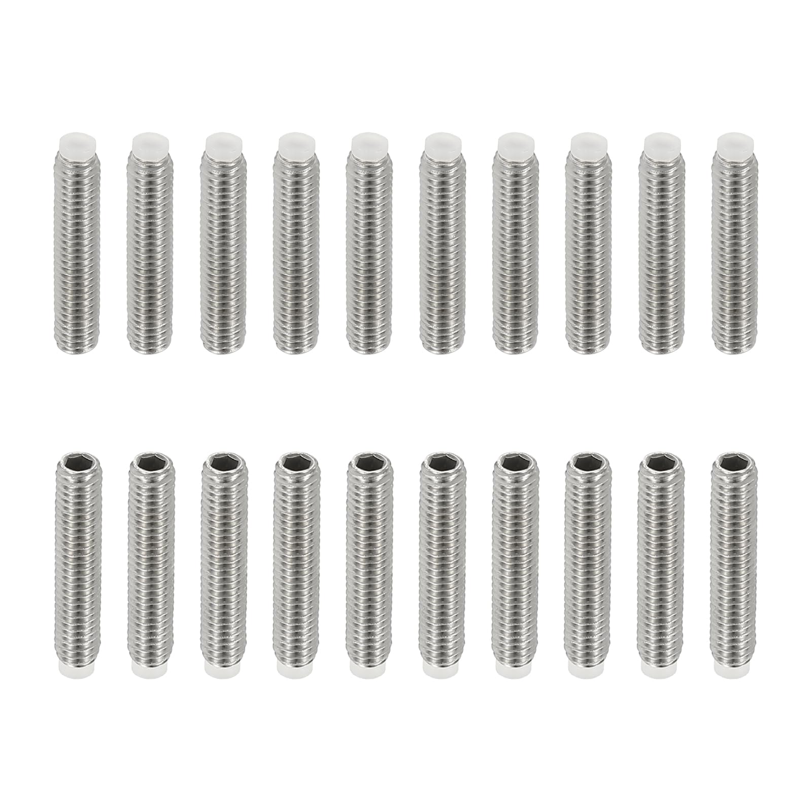 PATIKIL M4x20mm Nylon Tip Grub Screw