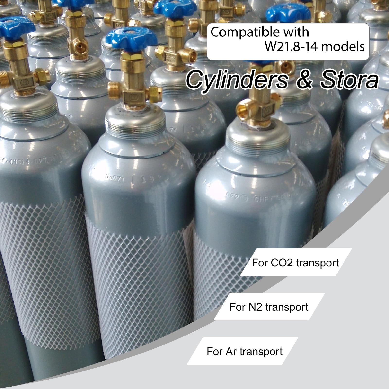 Manguera de CO2 1.5m W21.8-14 DIN477, Adaptador de Tanque de CO2 con Manómetro de 3500 PSI y Válvula de Alivio de Presión para Estaciones de Llenado de CO2 y Suministro de Argón y Nitrógeno