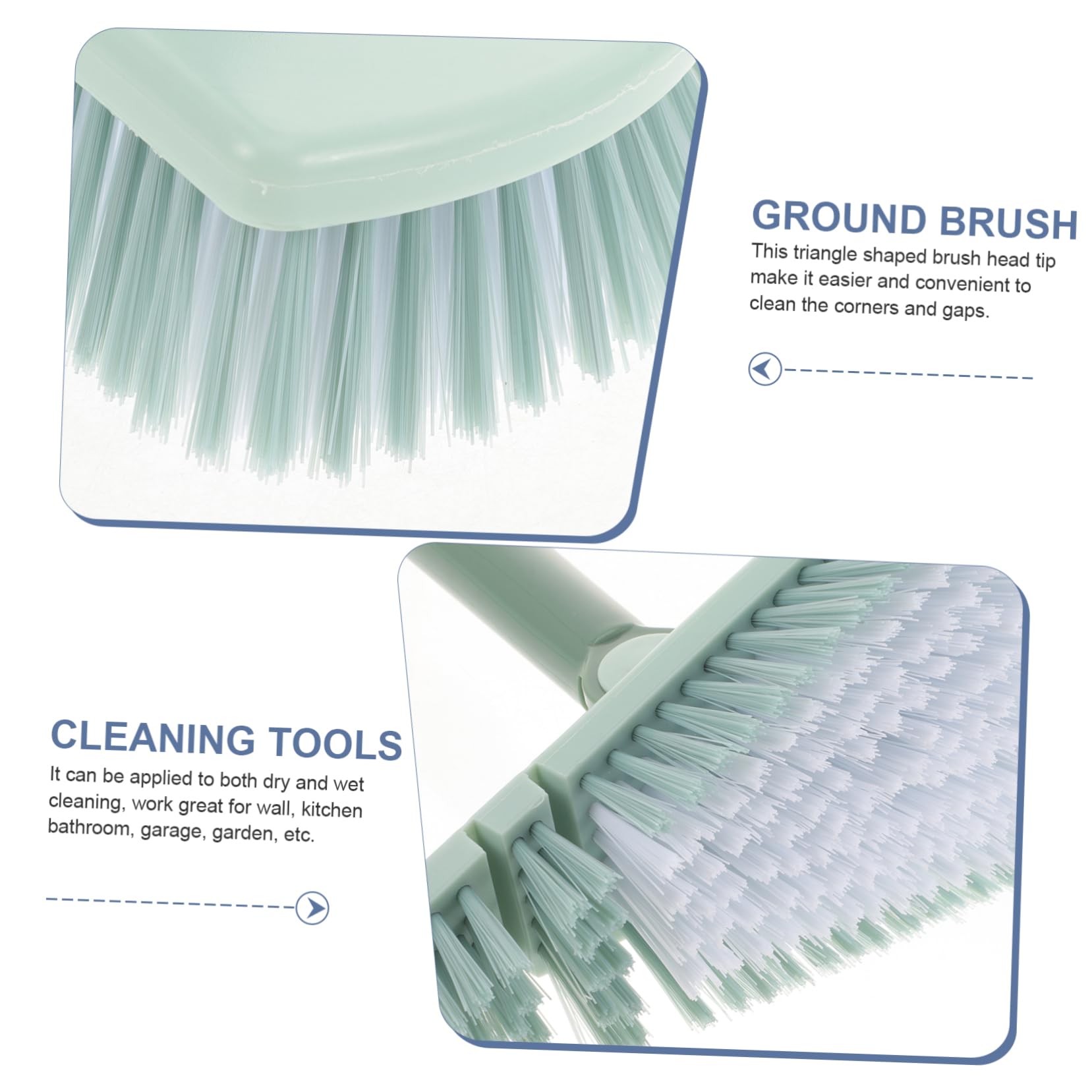 SUPVOX Lot De 4 Brosses De Nettoyage Ergonomiques pour Piscine Carrelage Sol Poils Rigides Poignée Facile À Utiliser Rotation À 180° Nettoyage À Domicile Et Bureau