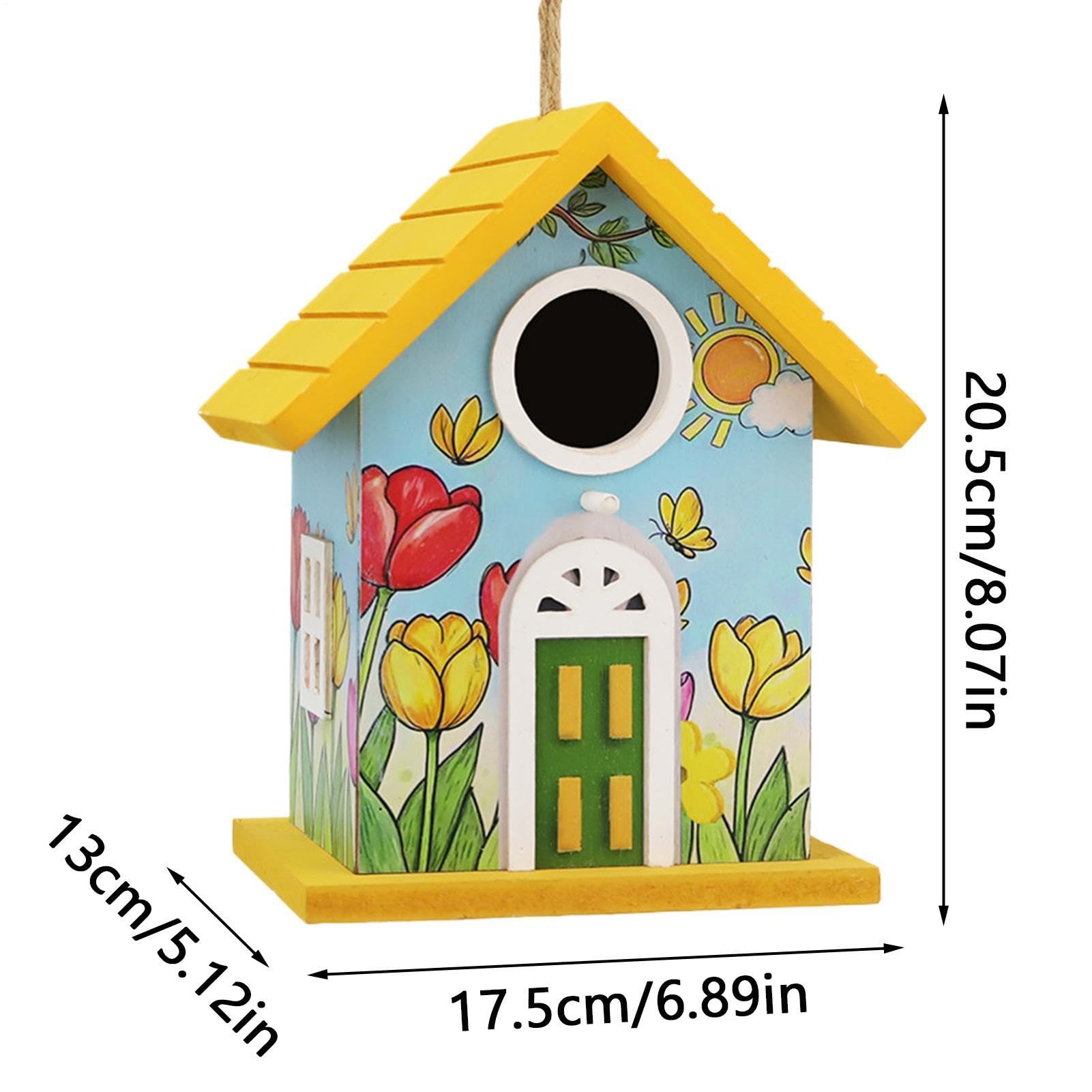 Casetta per uccelli decorativa in legno per cortile