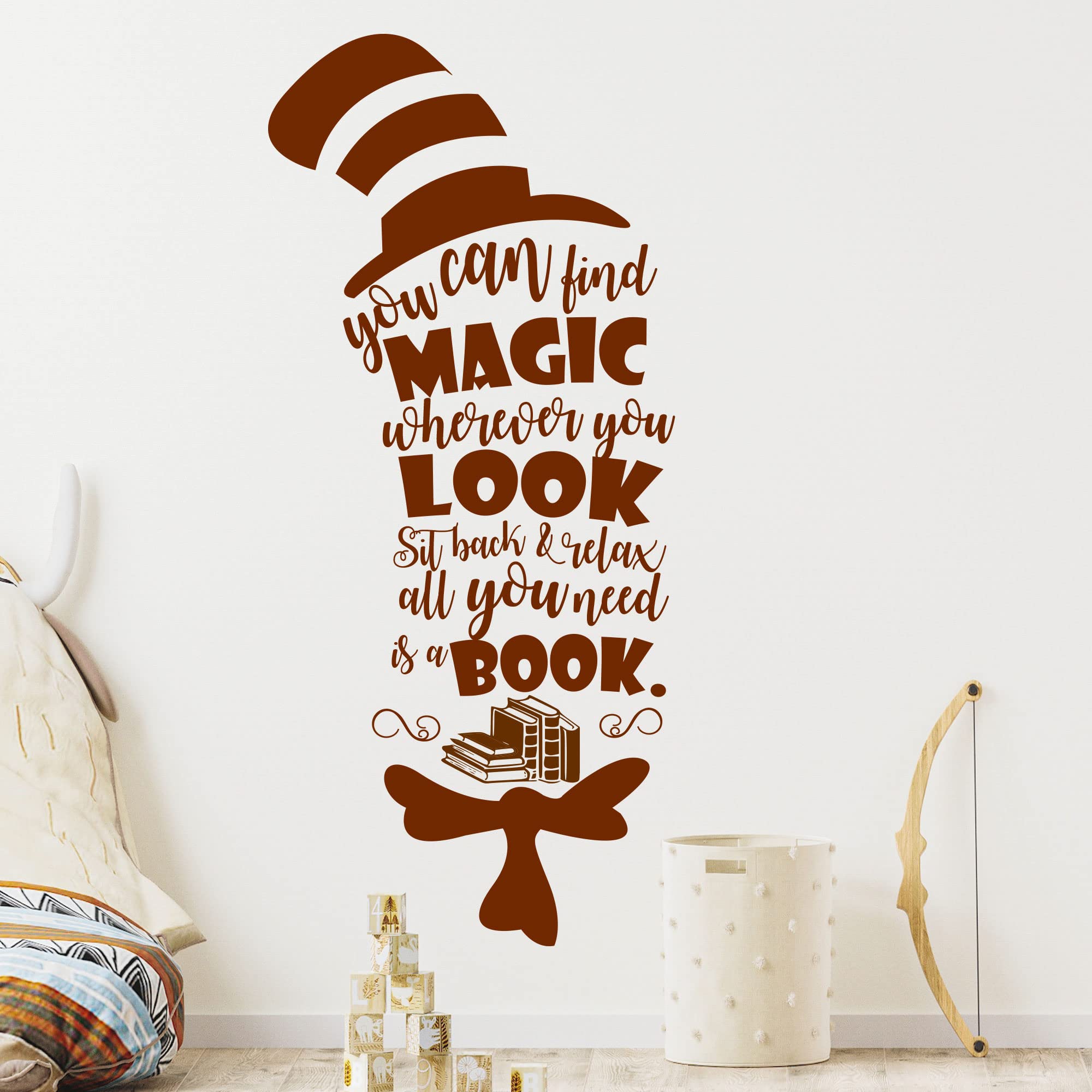 You can find magic wherever you look - Quote Wall stickers, Removable vinyl Wall Art Stickers, Nursery Wall Decor, Kid's room, School wall art Decal