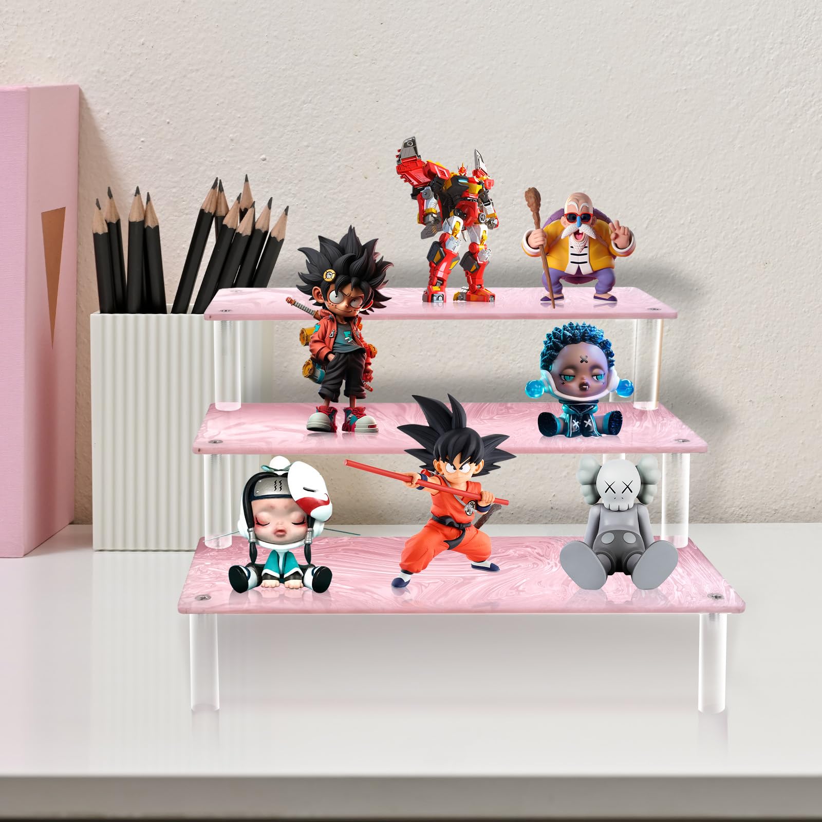 Amazon.com: RICIPUSO Acrylic Display Stand, 3 Tier Pink Display
