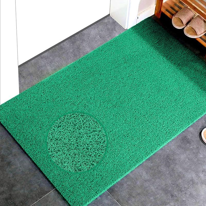 Image of VNQ! Cushion Noodle Mat for Home Entrance, Heavy Indoor Outdoor Anti Slip PVC Floor Mat for Bedroom, Kitchen, for Bathroom, Doors, Office, Door Mat, Bath Mat Colour Green|(2X14 Feet)