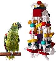 Vista 1 de Rypet Juguete para masticar pájaros, jaula de loros, juguetes de madera para loros y pájaros pequeños y medianos