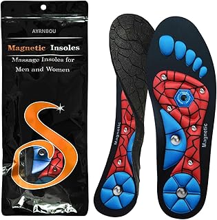 Magnetic Acupressure Insoles，Orthopedic Insoles，Relieve Tired can be Used by Both Men and Women (Red, M-US(9.5-10.5))