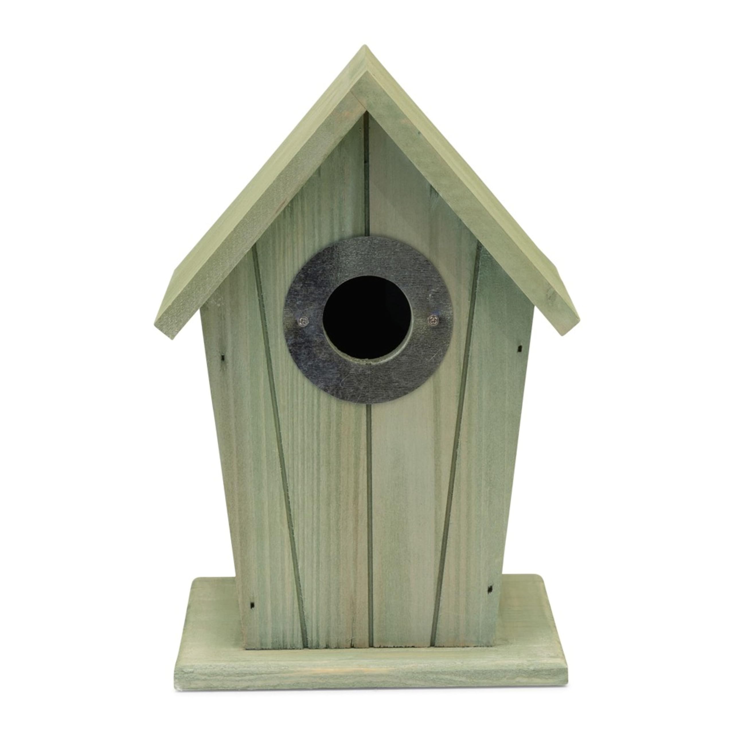 Gifts4Nature Bird Box for Gardens – Bird Nesting Box with Metal Entrance Ring – Wood FSC® 100% Green – Compact Hanging Birdhouse for Garden Birds