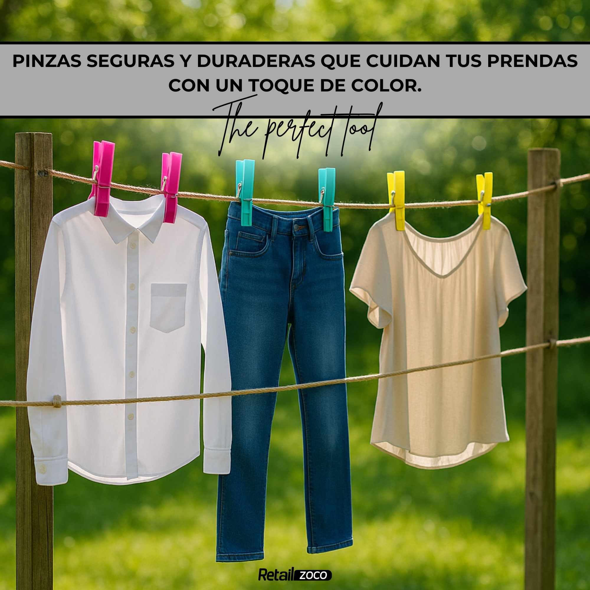 TECHZOCO Pinzas para Tender, Pinza de Ropa, Pinzas para canasto, Plástico Resistentes, aptas para Interior y Exterior, Longitud de 7 cm, Plástico, Incluye 20 Unidades Multicolor