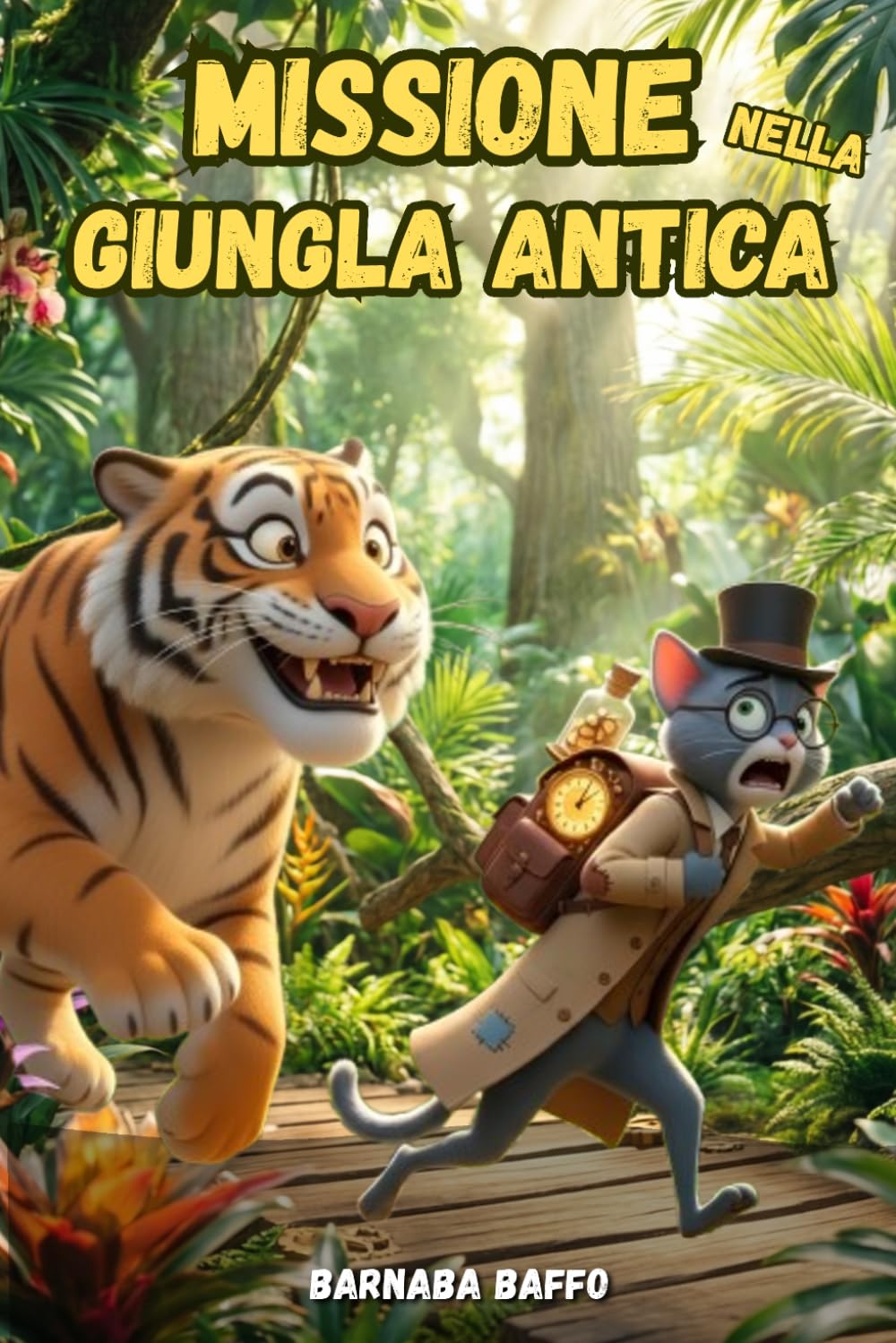Missione nella Giungla Antica: Libri di Avventura per bambini 6, 7 e 8 anni. Misteri da svelare e risate assicurate con Barnaba e Sguizzo, con illustrazioni 3D