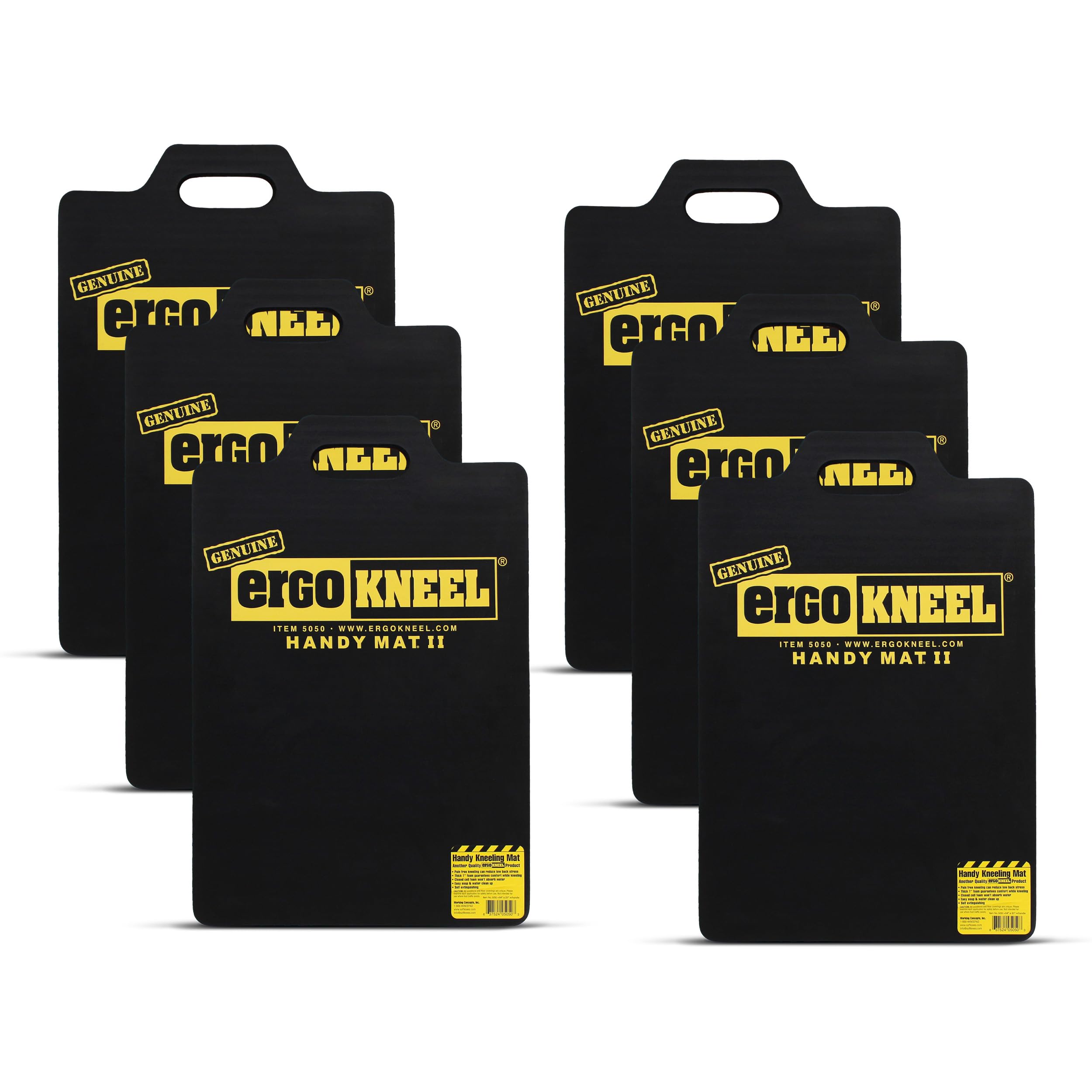 ErgoKneel Foam Kneeling Pad 6PK – Extra Thick 1” Kneeling Mat 14” x 21” | 6 Pack of Large Working Pad for Knees & Back | Anti-Fatigue Knee Mat |