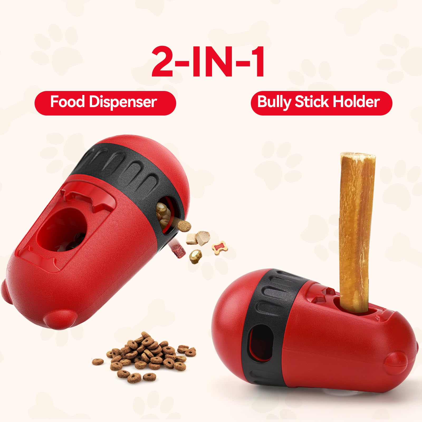 LIFLIX Bully Stick Holder, 2 in 1 Dog Treat Dispensing Toys, Adjustable Dog Treat Holder for Medium & Large Dogs - Image 2