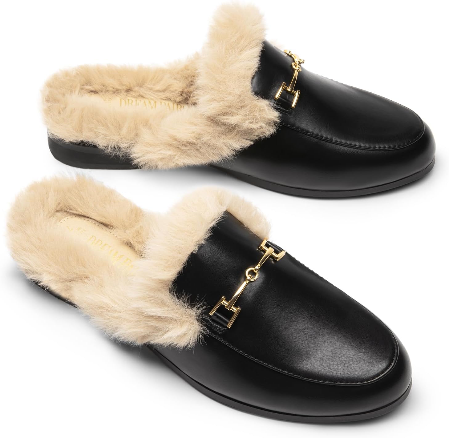 DREAM PAIRS Mules for Women Flats Comfortable Buckle Mules Slip on Slides Backless Loafers Shoes - Image 5