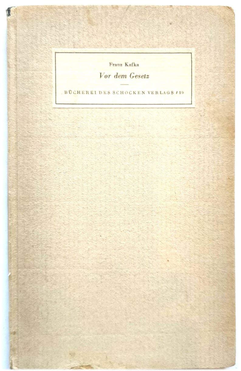 Vor Dem Gesetz Franz Kafka Vor dem Gesetz. (Before the Law): Franz Kafka: Amazon.com: Books
