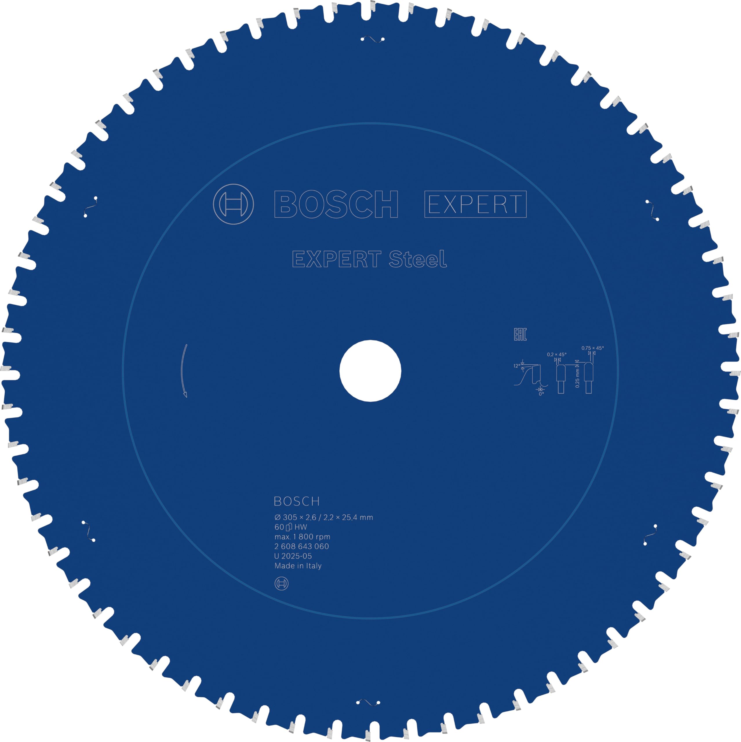 Bosch Accessories 2608643060 Circular Saw Blade Expert for Steel