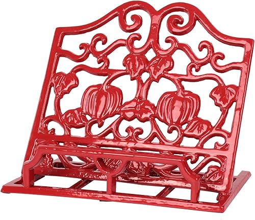 Miniatura 7 de Elegante soporte para libros de cocina de hierro fundido, soporte decorativo de metal para libros de recetas para Biblia, soporte de libro de