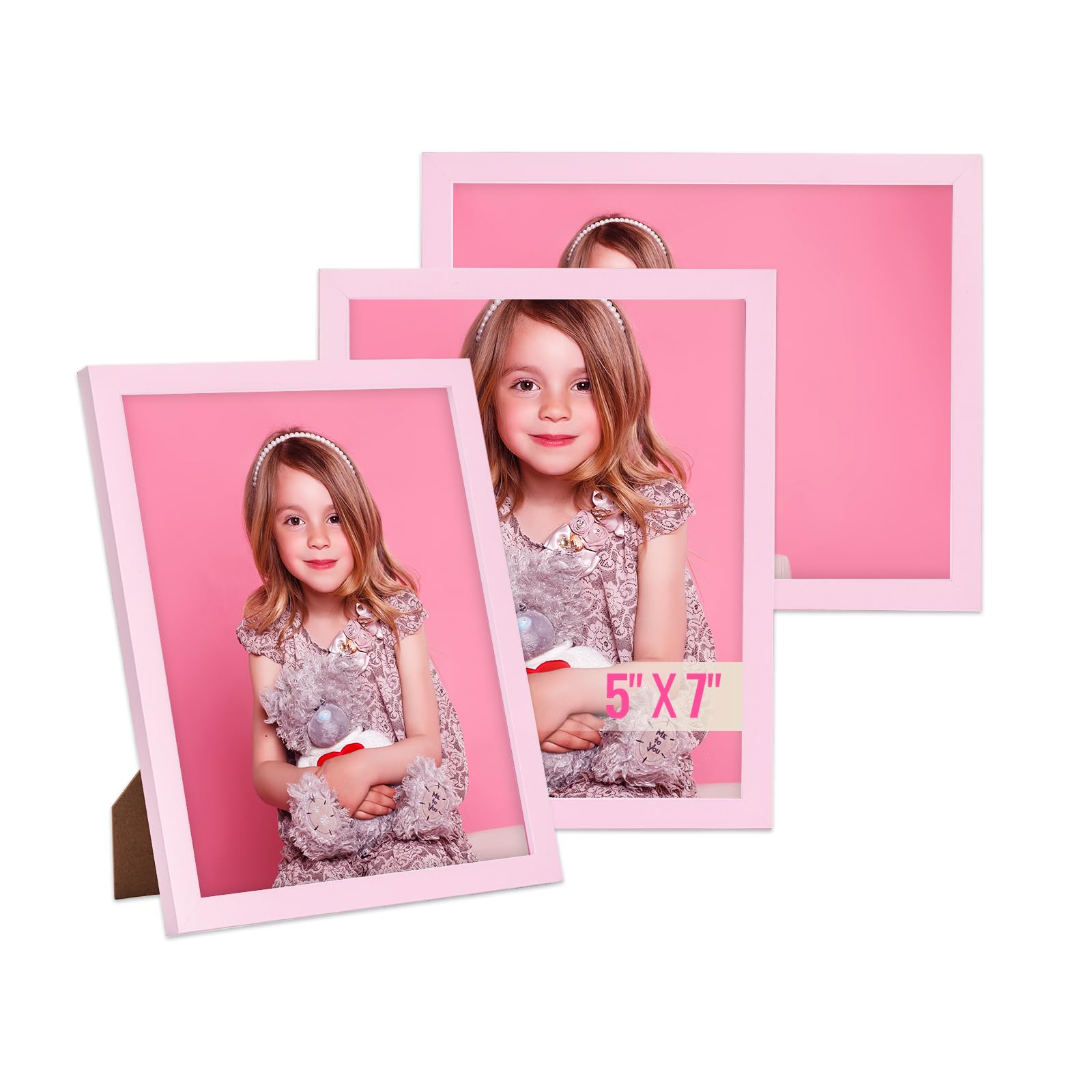 Amazon.com - TWING 5x7 Pink Picture Frames 3 Pack, Tabletop 5x7