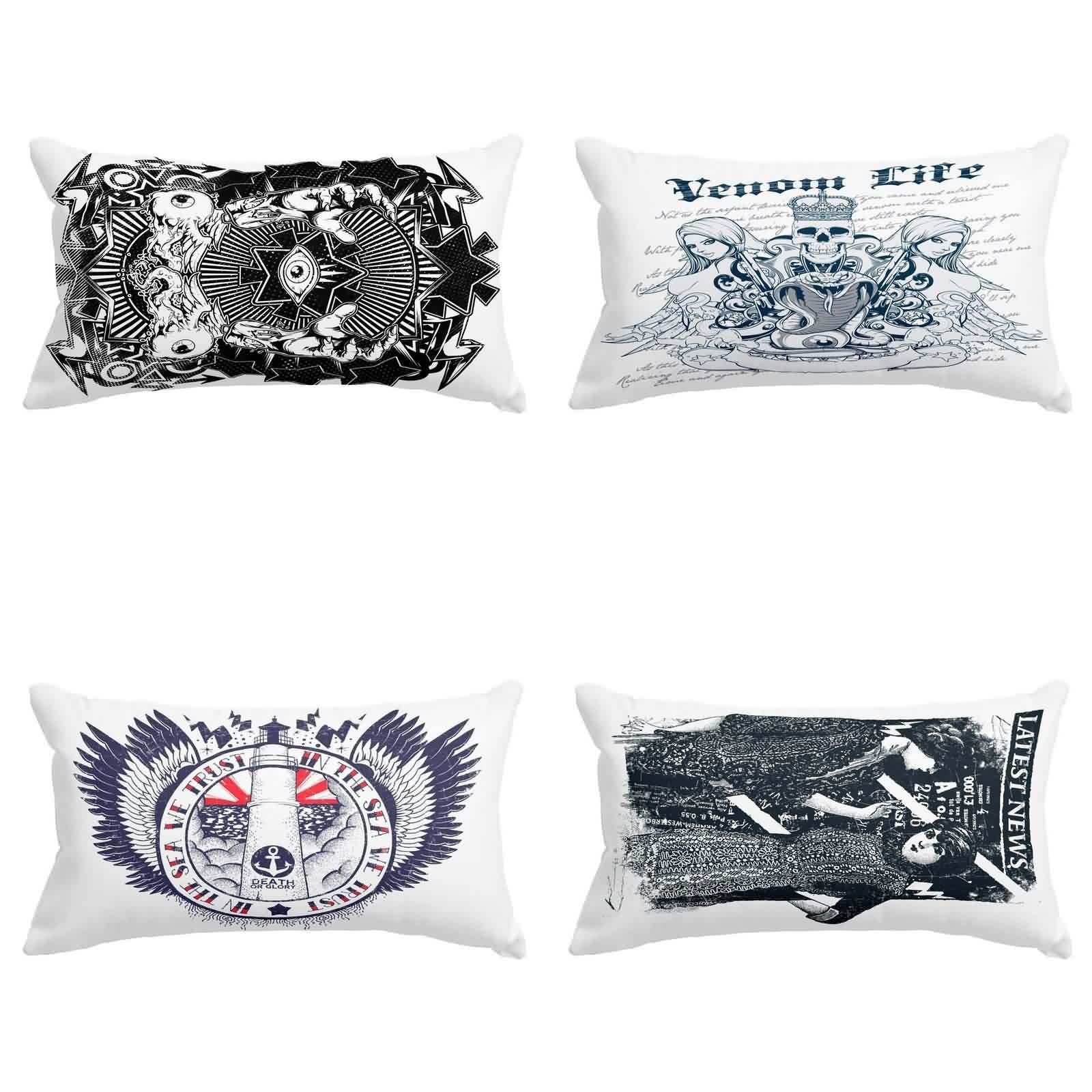 Housse de coussin pour banc CEVAN housse rectangulaire anti-pli salon